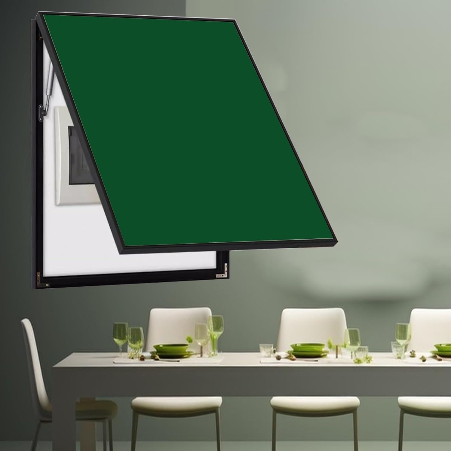 Kitchen Breaker Box Covers for Wall Decorative, Vertical Electrical Panel Plate for Home/Outside, Farmhouse Electricity Meter Box Cover for Offices(Dark Green,50x60cm(19.7x23.6))