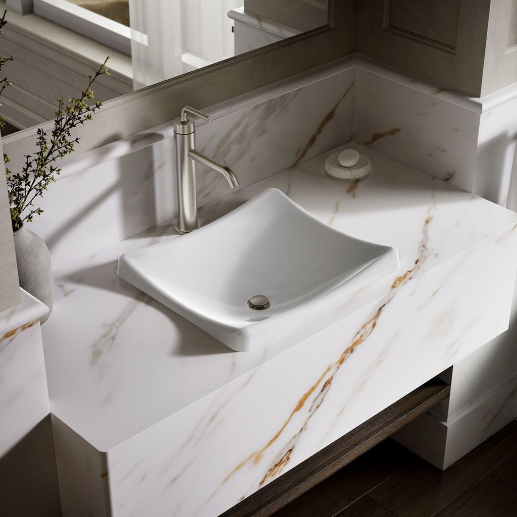 Kohler DemiLav Wading Pool vessel bathroom sink, White