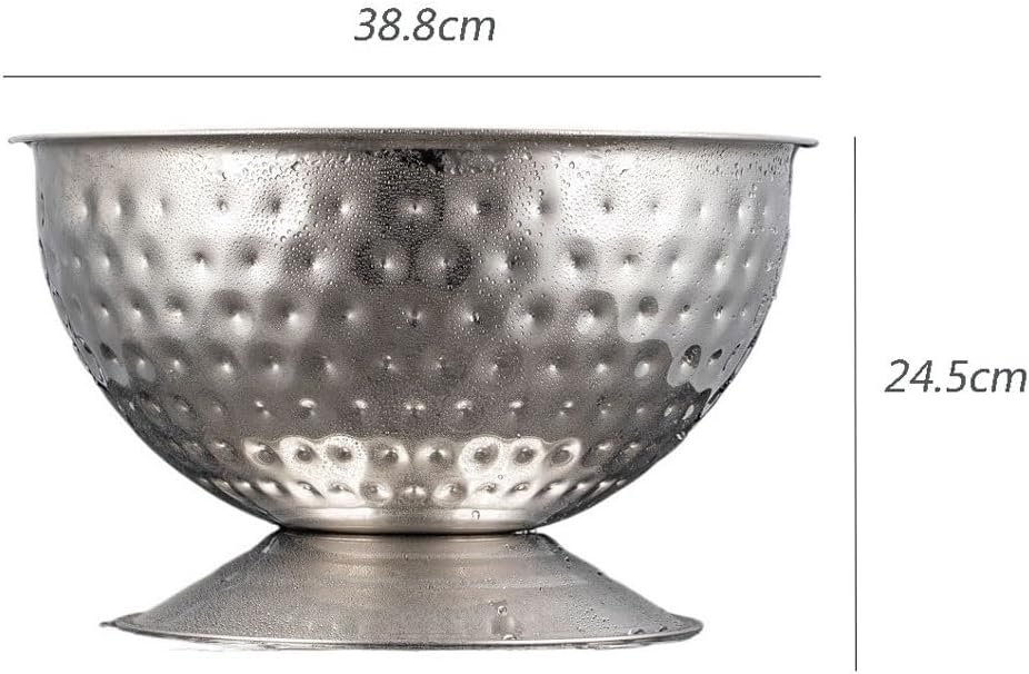 Party Large Bar Ice Bucket Household Party Capacity Champagne Basin Drink Chilling Drink Tub(Silver)