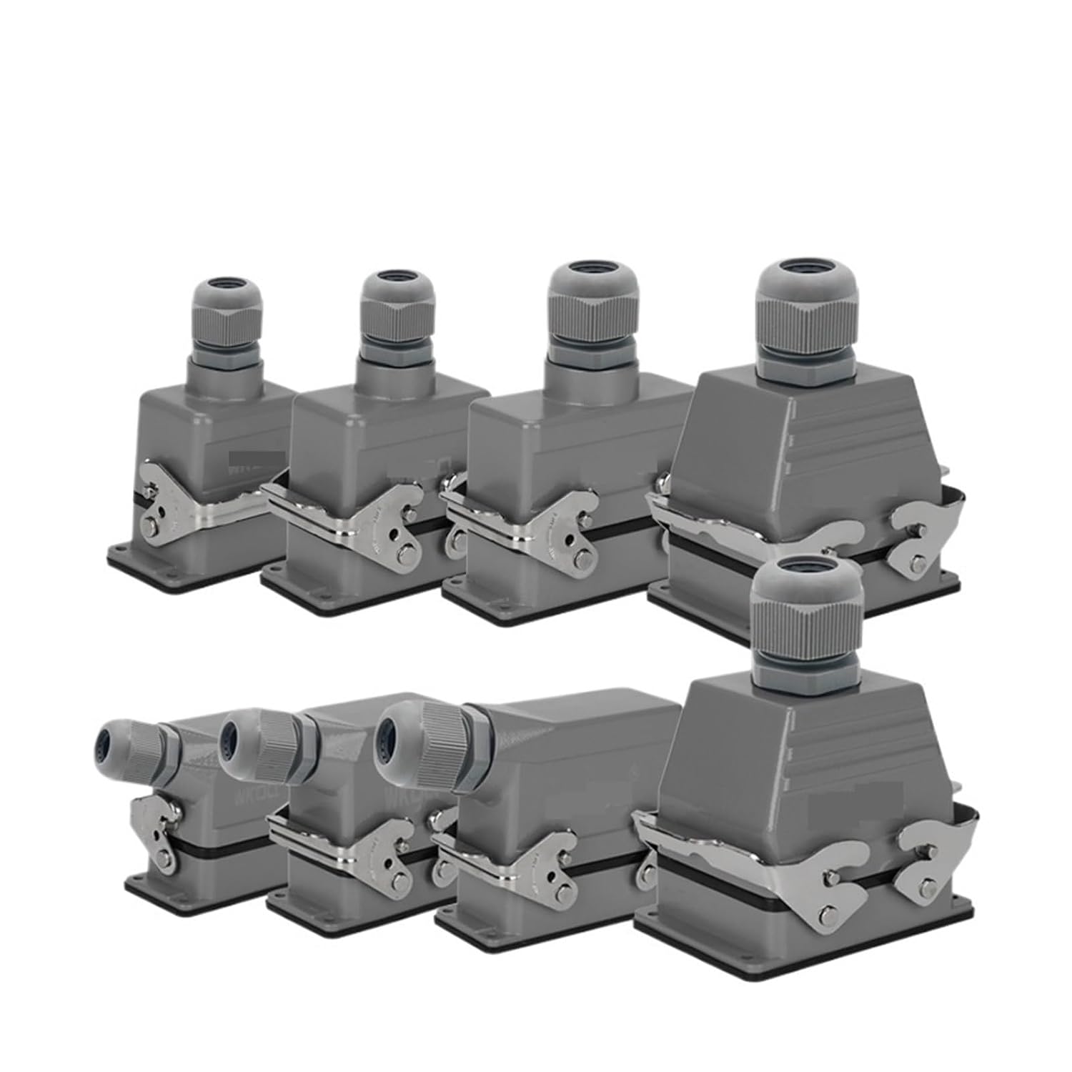 Heavy Duty Push in Connector, 6/10/16/24/32/48 Core, Tool Free Wiring, Waterproof Industrial Power Connector, 1pcs(48 Core Top Entry)