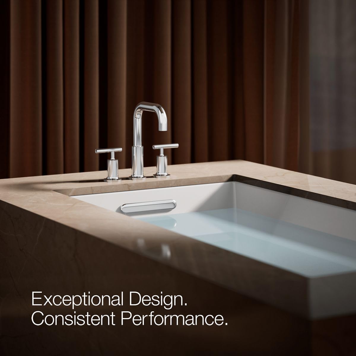 Kohler T14428-4-CP Purist Deck-Mount High-Flow Bath Faucet Trim with Lever Handles, Valve Not Included, Polished Chrome