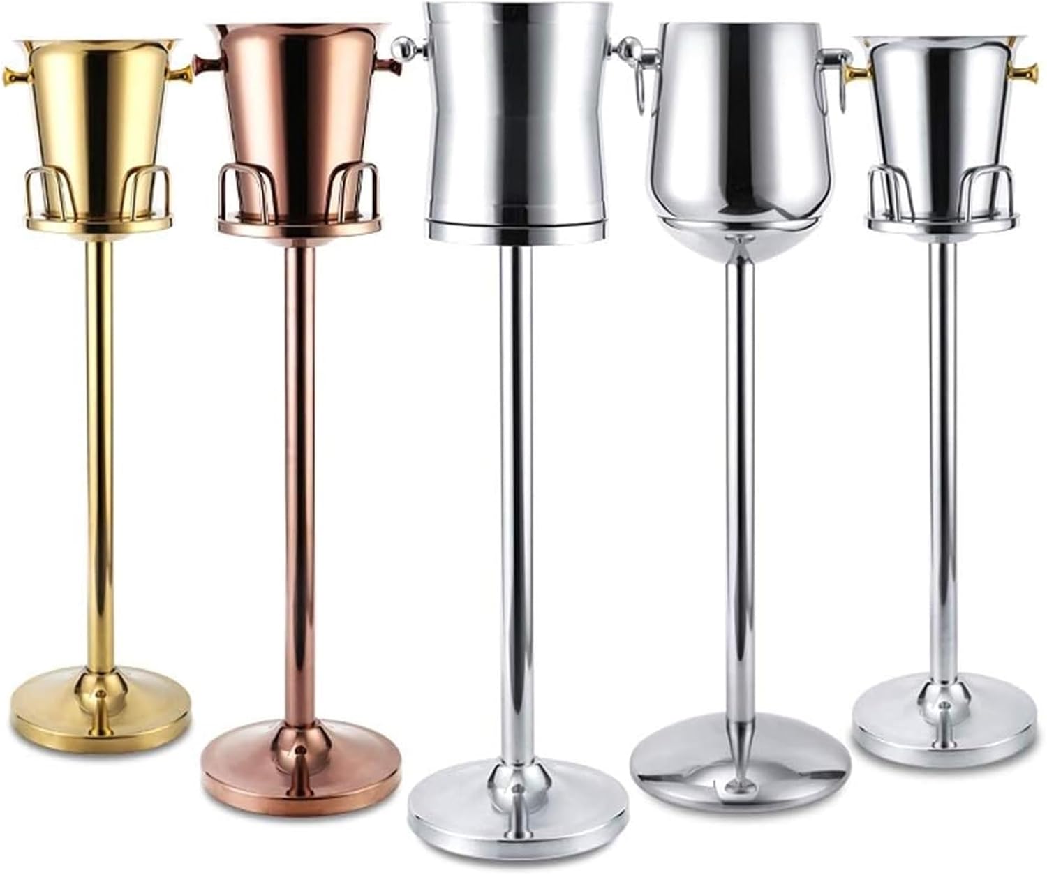 Ice Bucket with Stand， Party Drink Holder- Outdoor or Indoor Use - Free Standing Ice Bucket Kits(C)