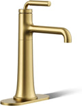 Kohler 26437-4-2MB Tone™ Tall Single-Handle Bathroom Sink Faucet, 1.2 gpm, Vibrant Brushed Moderne Brass