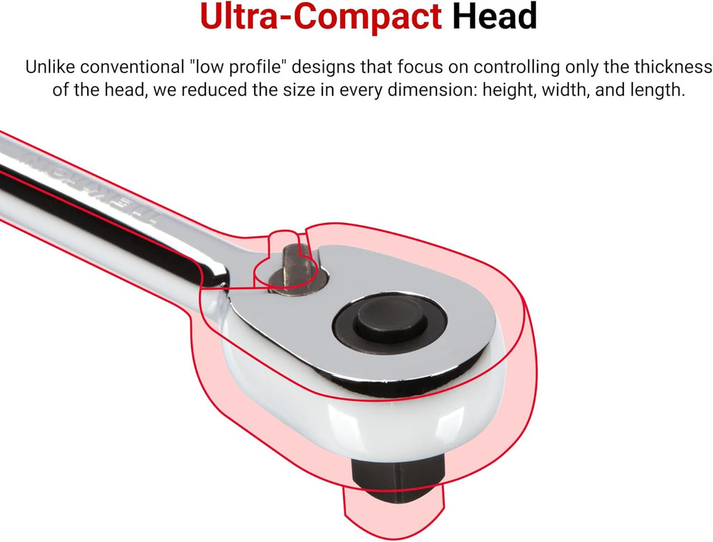 TEKTON 1/2 Inch Drive Flex Head Quick-Release Ratchet Set, 2-Piece (10-1/2, 14 in.) | SRH92301
