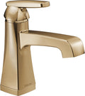 Delta Ashlyn Brushed Gold Bathroom Faucet 1 Hole, Single Hole Bathroom Sink Faucet for Vanity, Metal Push-Pop Drain Assembly, Champagne Bronze 564-CZMPU-DST