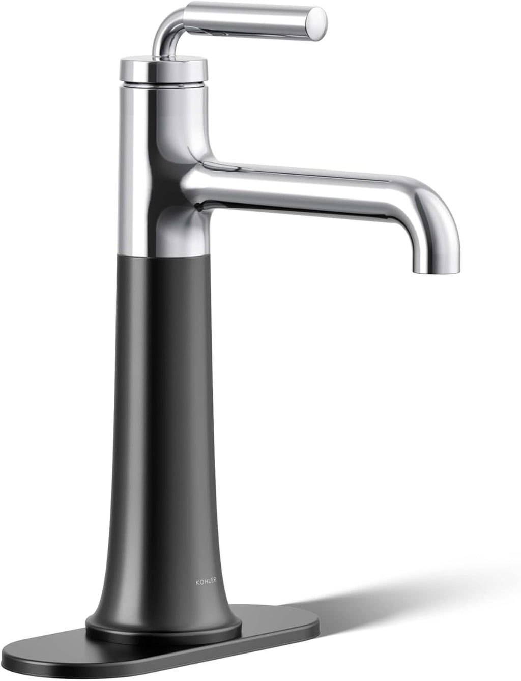 KOHLER 26437-4N-CBL Tone K-26437-4N-CBLTONE Tall Single Control Bathroom FCT, Polished Chrome with Matte Black