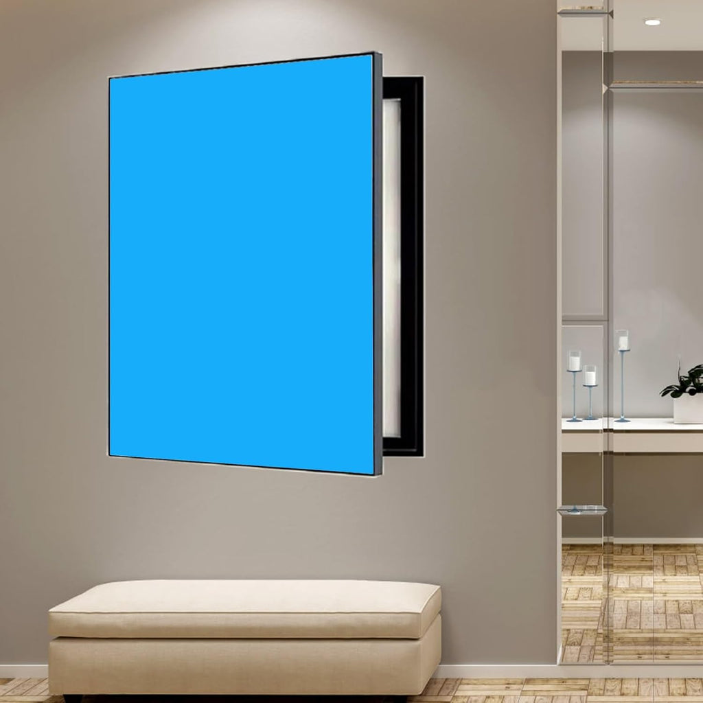Electrical Panel Cover One-color Screen Electrical Panel Cover, Rectangle Fuse Box Protective Lid Decorative Wall, Plastic Frame Breaker Box Cover with Traceless Nails(Style13,WXH-50 x 60CM-19.7 x 23.