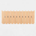 Fuse Box Cover Cabinet Hide Breaker Box/Distribution Cover, Wood Piano Key Electrical Panel Cover, Home Breaker Box Cover with Hook, for Hanging Clothes/Hats/Bags, Natural, 10 Hooks