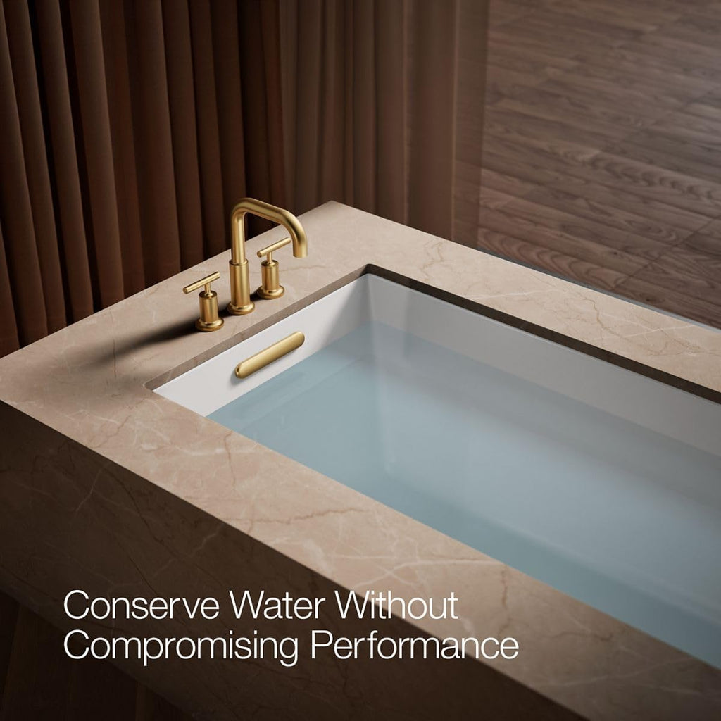 Kohler T14428-4-2MB Purist Deck-Mount High-Flow Bath Faucet Trim with Lever Handles, Valve Not Included, Vibrant Brushed Moderne Brass