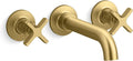 Kohler KT35910-3-2MB Castia by Studio McGee Wall Mounted Tub Filler Vibrant Brushed Moderne Brass