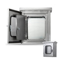 Electrical Junction Box with Double Doors, Stainless Steel Electrical Distribution Enclosure with Mounting Base Plate and Viewing Window, for Industrial/Commercial Installation(30x40x25cm)