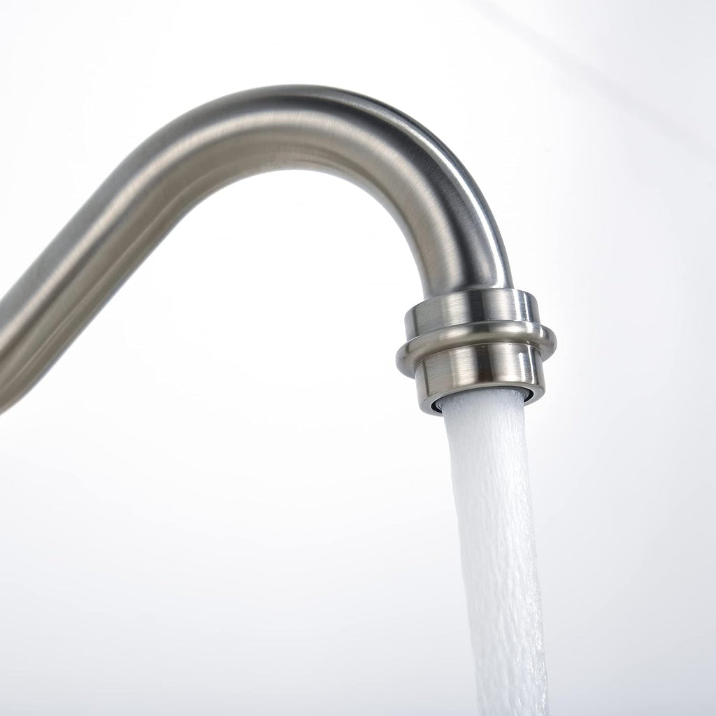 sumerain Wall Mount Bathtub Faucet Brushed Nickel Tub Filler, 8 Inches Center