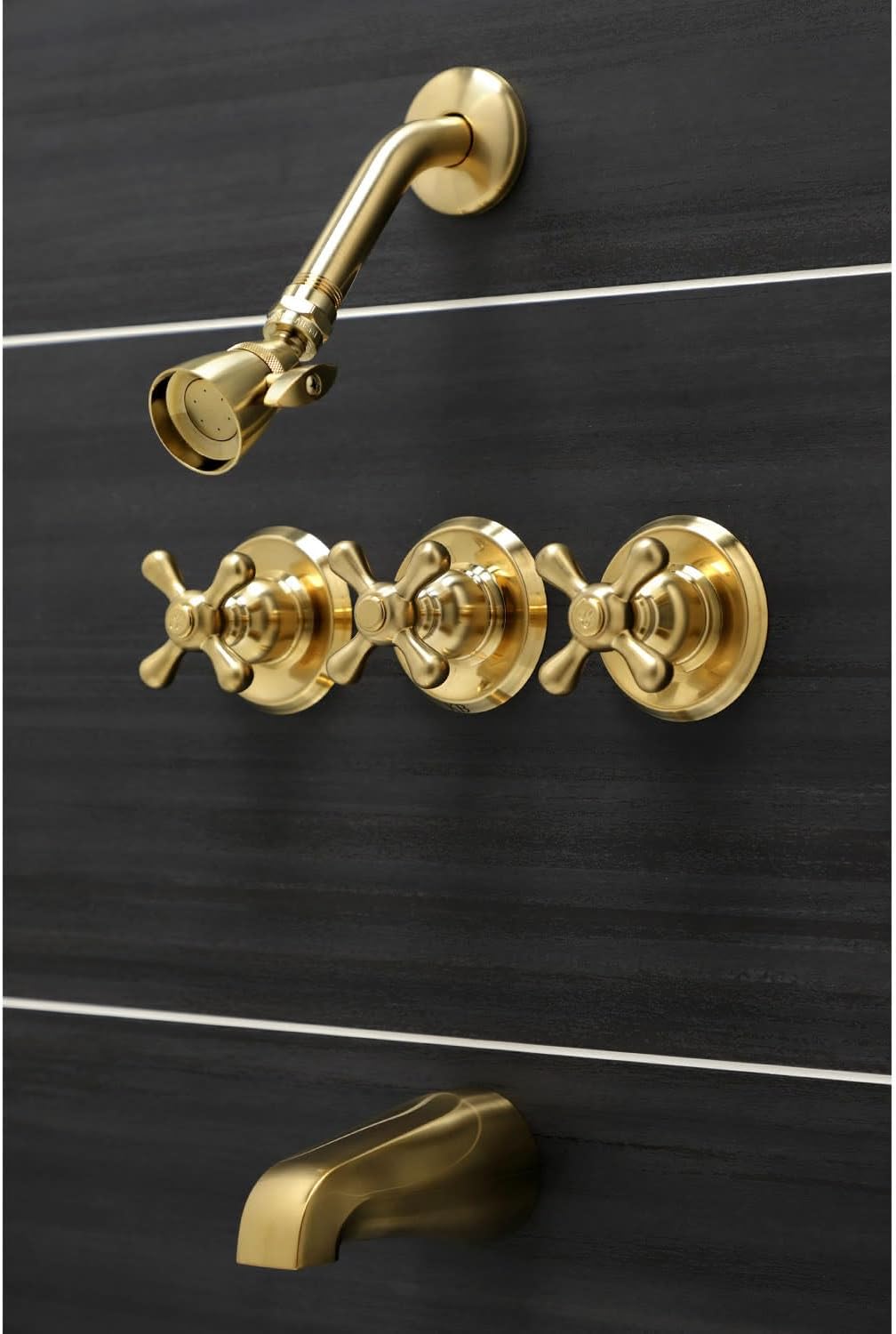 Kingston Brass KB230AX Victorian Tub and Shower Faucet, Matte Black, 72 x 8 x 7.38