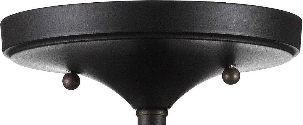JONATHAN Y 13' Oil Rubbed Bronze Metal LED Flush Mount Ceiling Light Fixture, Clear Crystal Drum Shade for Bedroom Hallway, Modern Glam Chandelier, LED Bulb Included (JYL9029A)