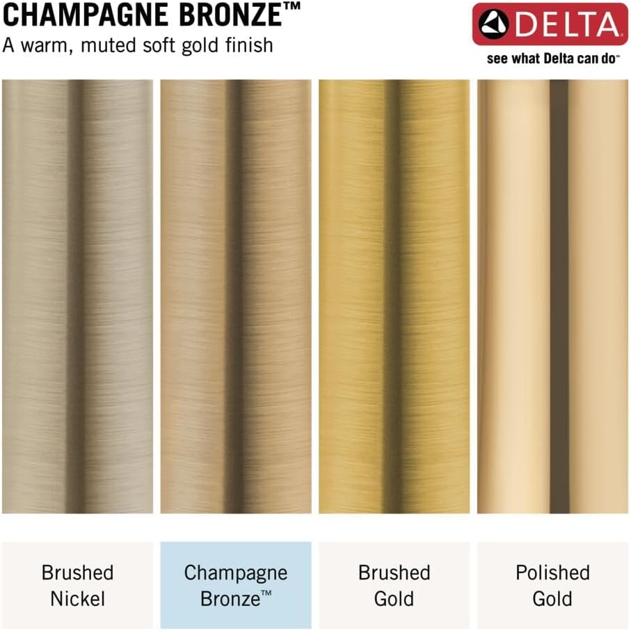 Delta Faucet Saylor Gold Bathroom Faucet, Bathroom Sink Faucet, Centerset Bathroom Faucet for Bathroom Sink, Diamond Seal Technology, Metal Drain Assembly, Champagne Bronze 2535-CZMPU-DST