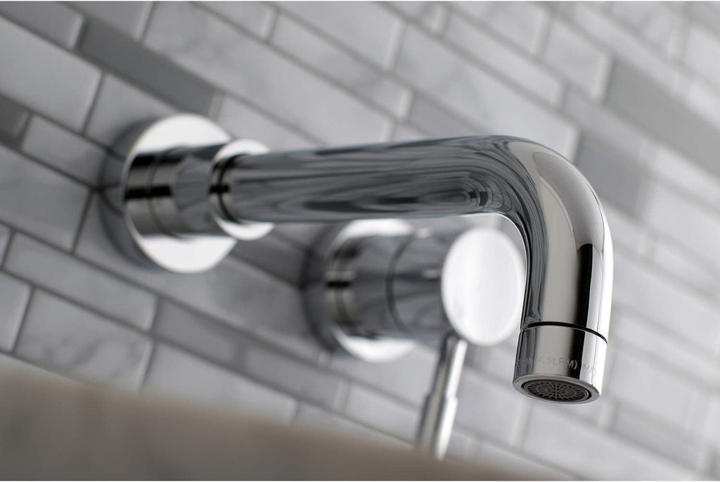 Kingston Brass KS8111DL Single-Handle Wall Mount Bathroom Faucet, Polished Chrome,8' Spout Reach