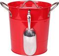 Ice Bucket with Lid and Ice Tongs,3.5L Metal Double Wal Ice Bucket with Lid and Scoop,Ice Buckets for Parties,Ice Bucket for Cocktail Bar,Metal Drink Cooler