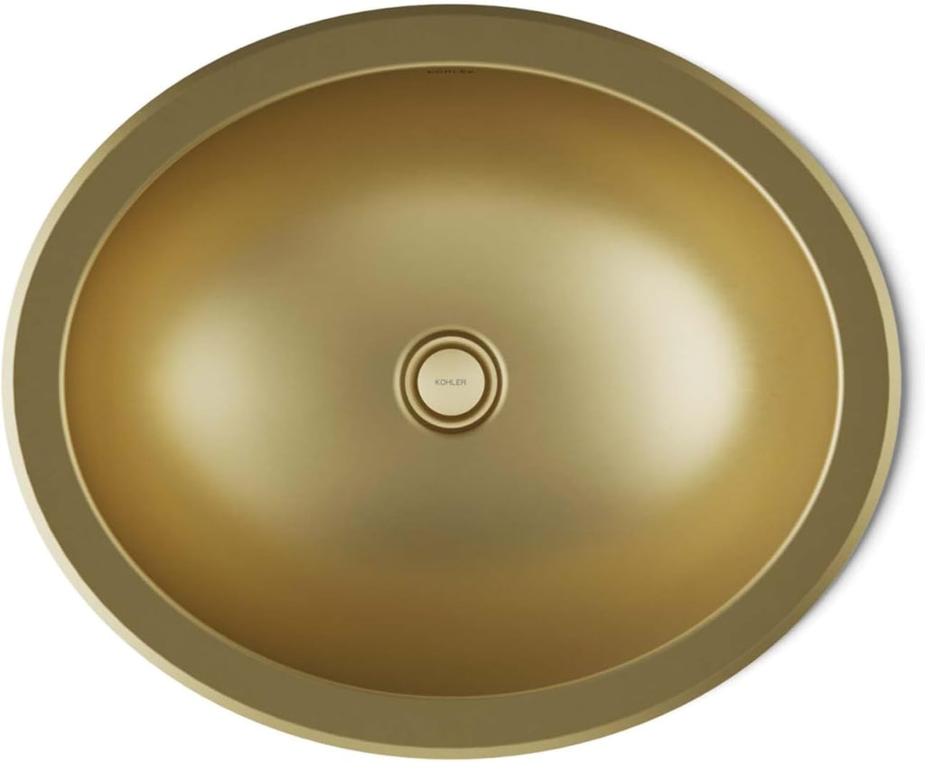 Bachata 20' Oval Drop-In/Undermount Bathroom Sink No Overflow