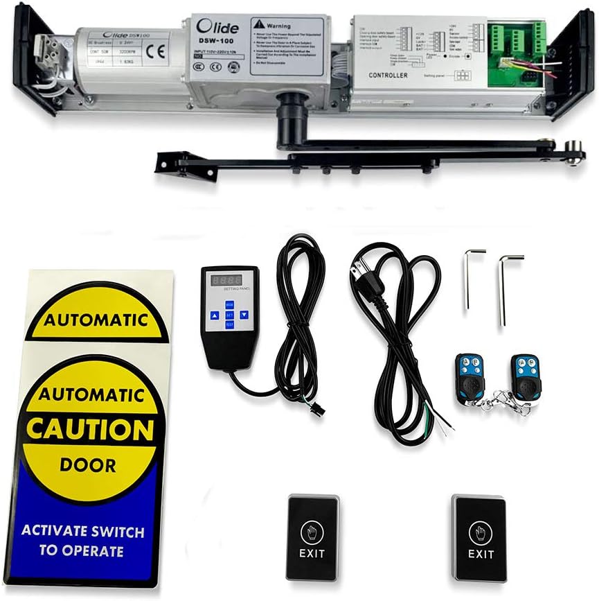 Olideauto Olide-120B Black Color Automatic Door Opener+2pcs Waterproof Acrylic Hand Push Switch