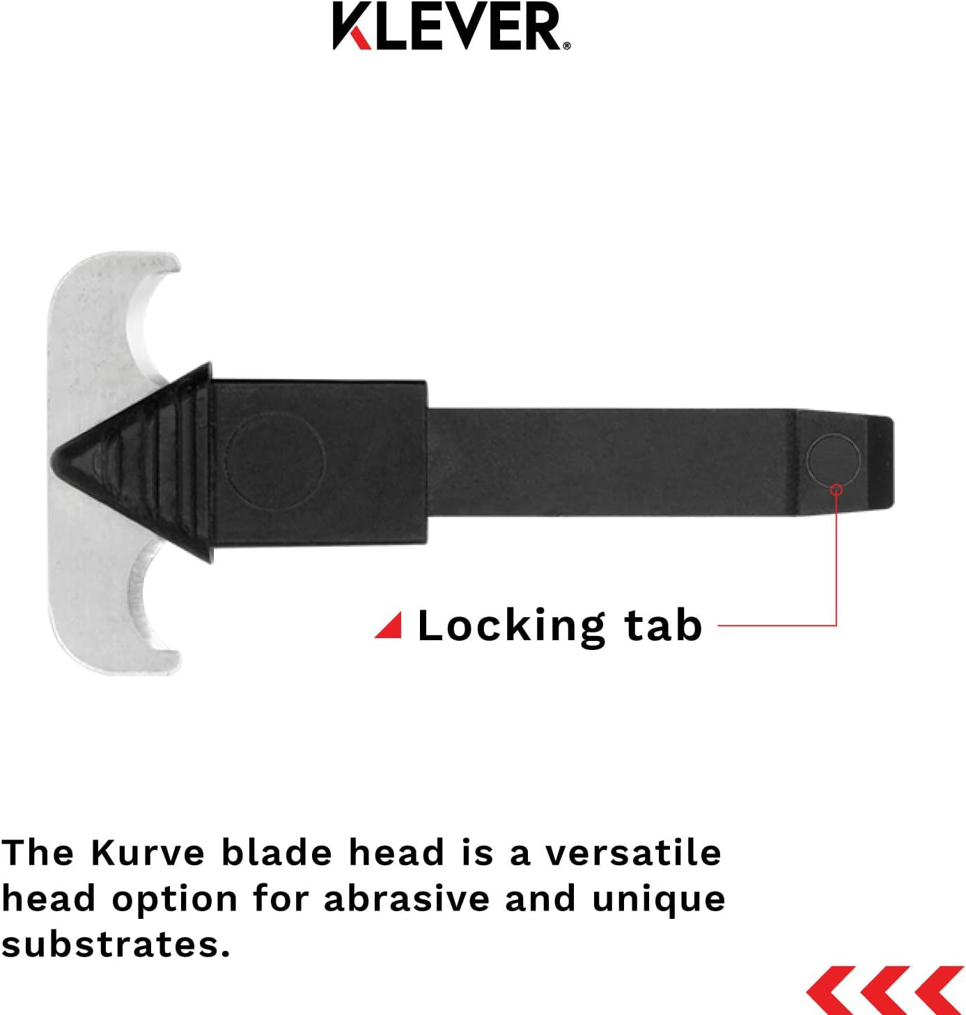 Klever Replacement Head Kurve, All-Metal Blade Head, Interchangeable, quick-change, snap-in blade heads for use with the Klever XChange lines of safety cutters, 100/pk (KCJ-XH-40)