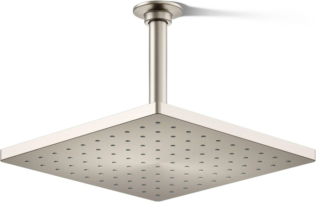 Kohler 26149-BN Honesty® 10' single-function rainhead, 2.5 gpm, Vibrant Brushed Nickel