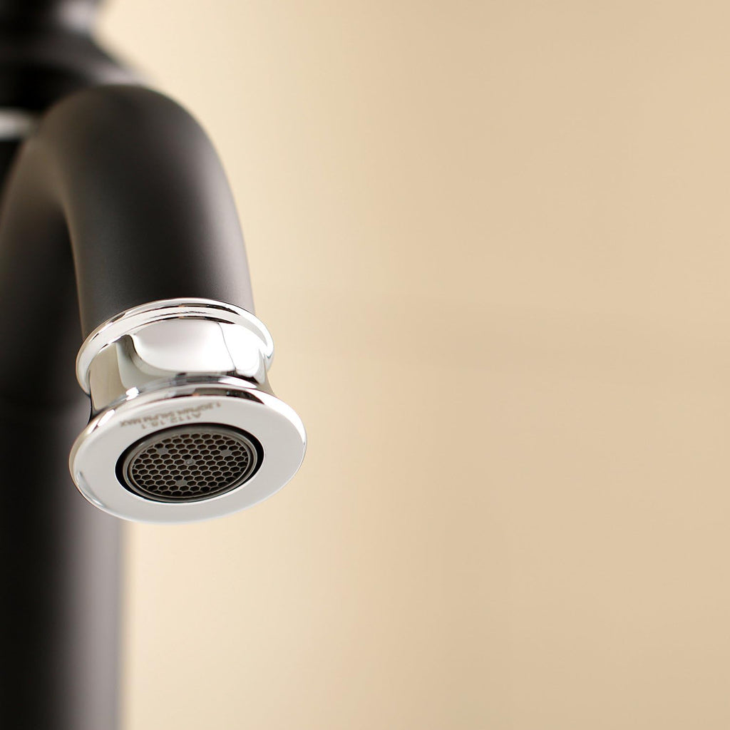Fauceture LS5417RL Royale Single-Handle Bathroom Faucet with Push Pop-Up, Matte Black/Polished Chrome