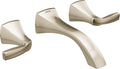 Moen T6906NL Voss Two-Handle Wall Mount Bathroom Faucet Trim, Valve Required, Polished Nickel