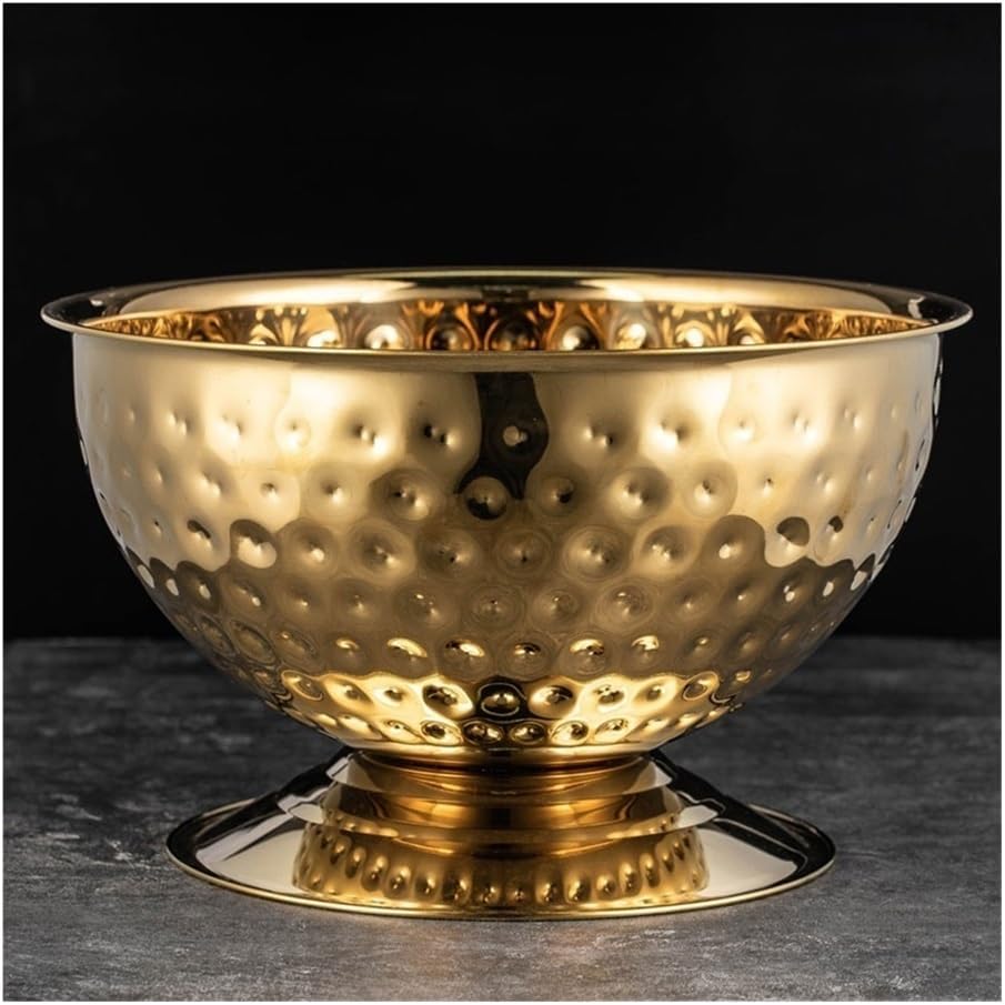Ice Bucket, Large Bar Ice Bucket Household Party Ice Bucket Large Capacity Champagne Basin Drink Chilling Basin Ice Buckets for Parties(Gold)
