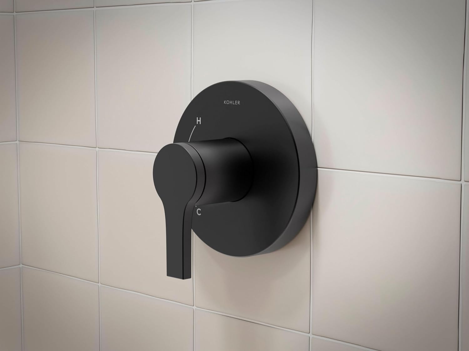 Kohler TS35321-4Y-BL, Elate Rite-Temp Shower Trim with Single Function 2.5 GPM Showerhead, Matte Black, Luxurious Shower, Modern Design