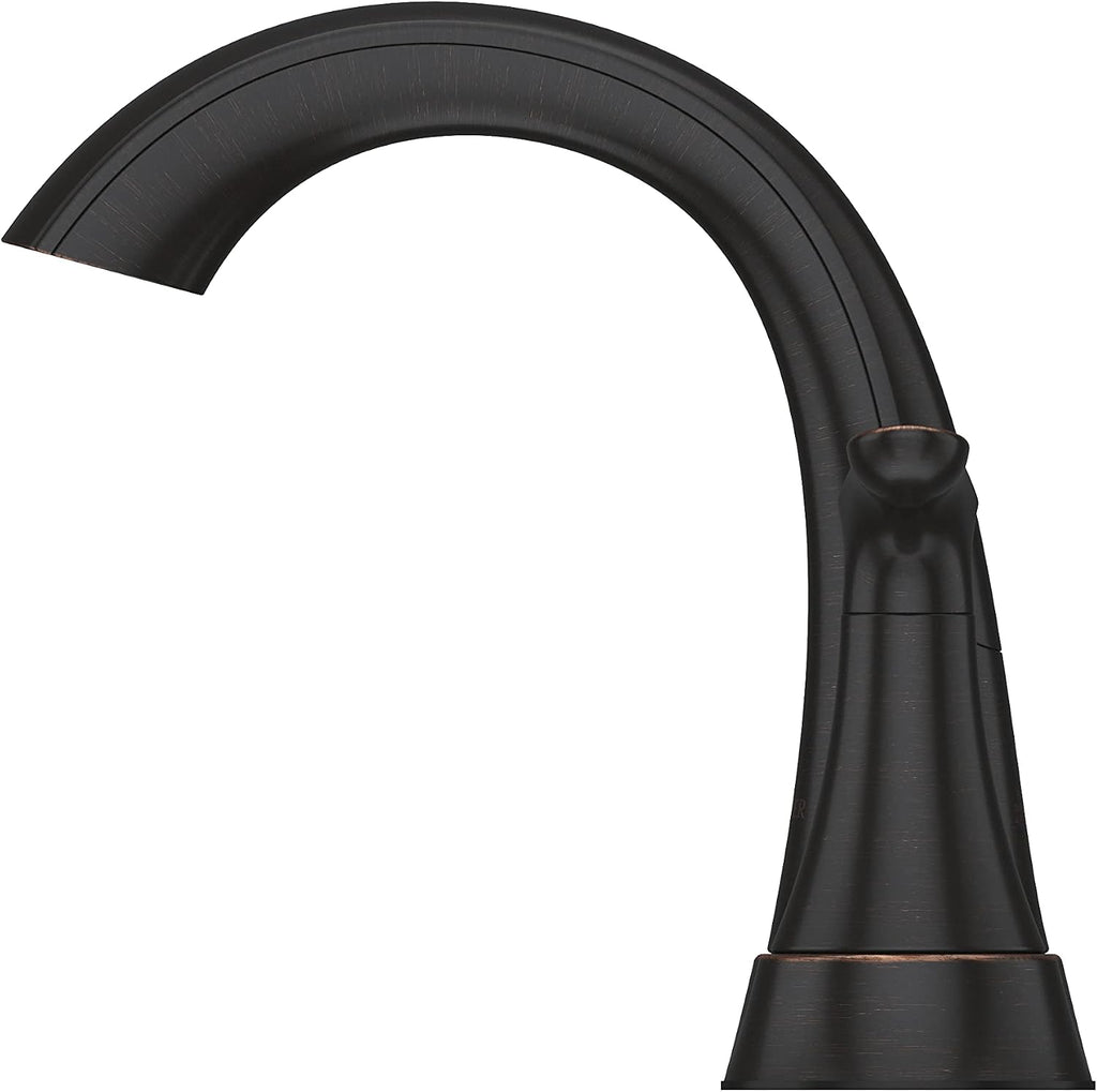 Pfister Weller Bathroom Sink Faucet, 4-Inch Centerset, 2-Handle, 3-Hole, Tuscan Bronze Finish, LG48WR0Y