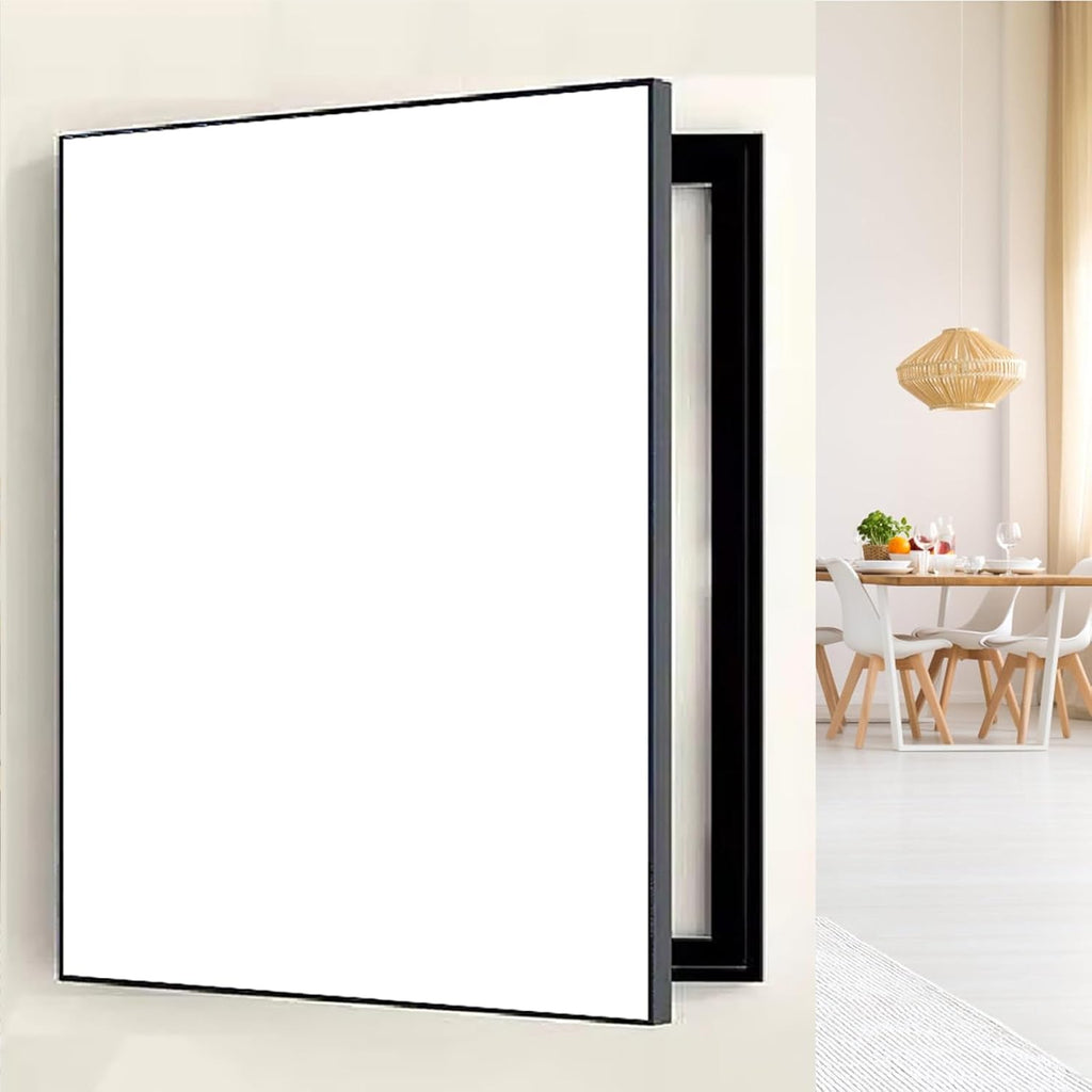 Electrical Panel Cover Solid Color Breaker Box Cover Panel, Plastic Frame Electric Meter Box Protective Lid, Decorative Fuse Box Cover Traceless Nails Installation(Style1,WXL-60 x 80CM-23.6 x 31.5')