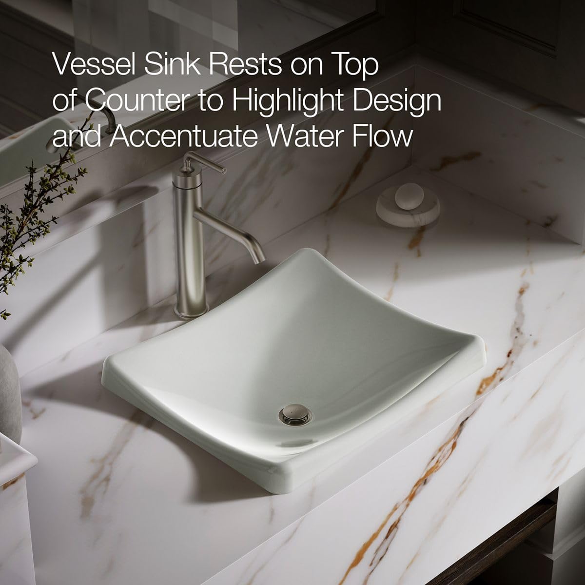 KOHLER K-2833-FF DemiLav Wading Pool Lavatory, Sea Salt