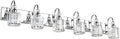 Ralbay 6-Lights Stainless Steel Crystal Bathroom Vanity Lights Over Long Mirror Modern Crystal Vanity Lighting Fixtures for Bathroom