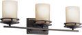 Kichler Hendrik 24' 3 Light Vanity Light with Light Umber Etched Glass Olde Bronze®