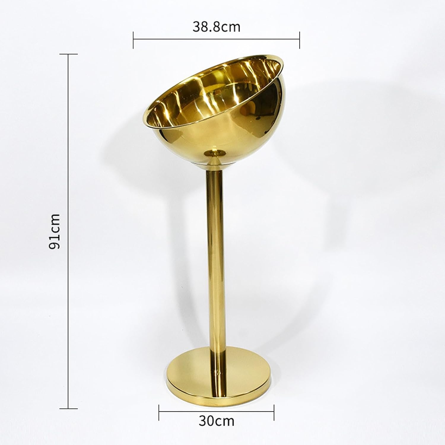Ice Bucket Gold with Stand, 12L Metal Buckets for Party Bar Camping BBQ Home Wedding Gift, Capacity for 6 Bottles Champagne
