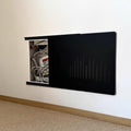 Electrical Panel Cover Sliding Breaker Box Cover with Self Adhesive Track, Extra Thin Electrical Panel Cover Decorative Wall, Safe Distribution Box Protective Lid(Black D,55 x 45 cm/21.7 x 17.7 in)