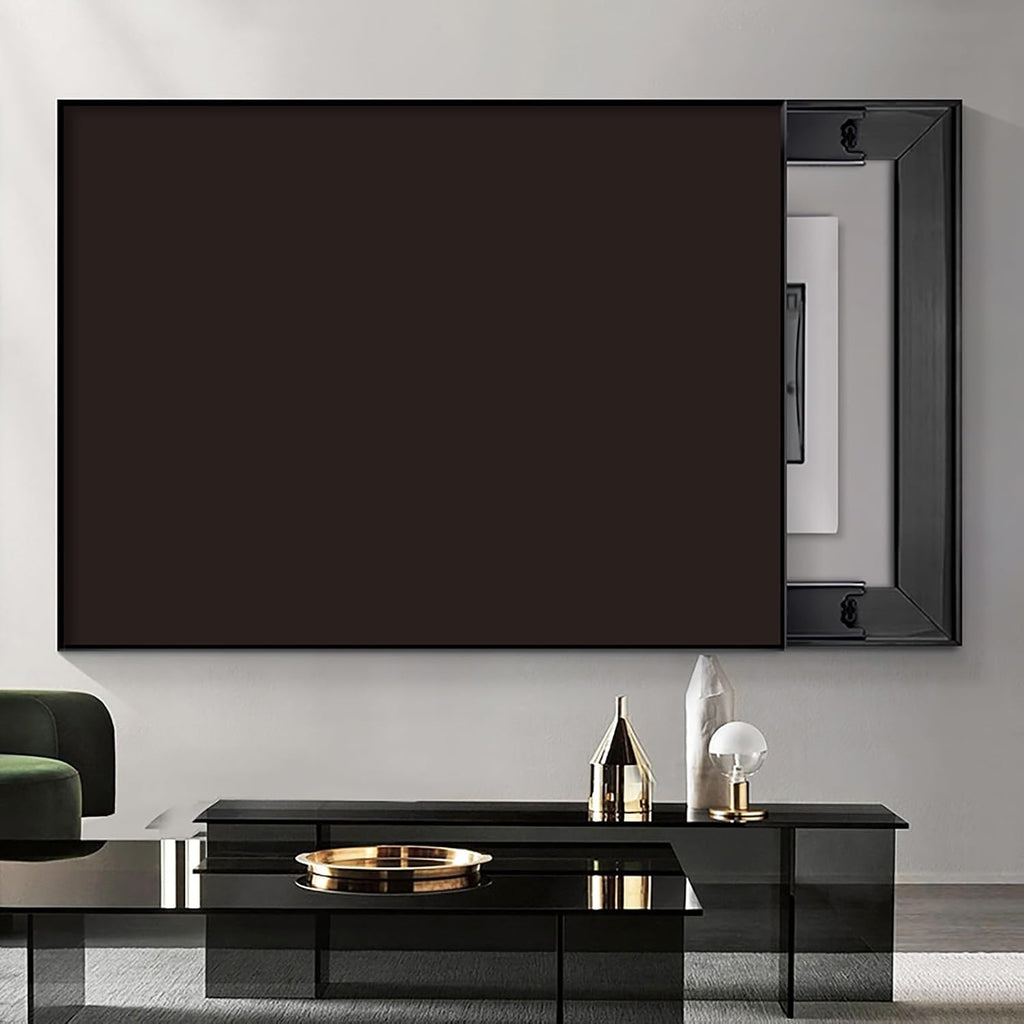 Electrical Panel Cover Push-Pull Electrical Panel Cover Wall Hanging, Solid Color Fuse Box Cover Room Decor, Breaker Box Cover Hide Meter Box, for Home/Office(Black,WXL-70 x 50CM-27.6x19.7)