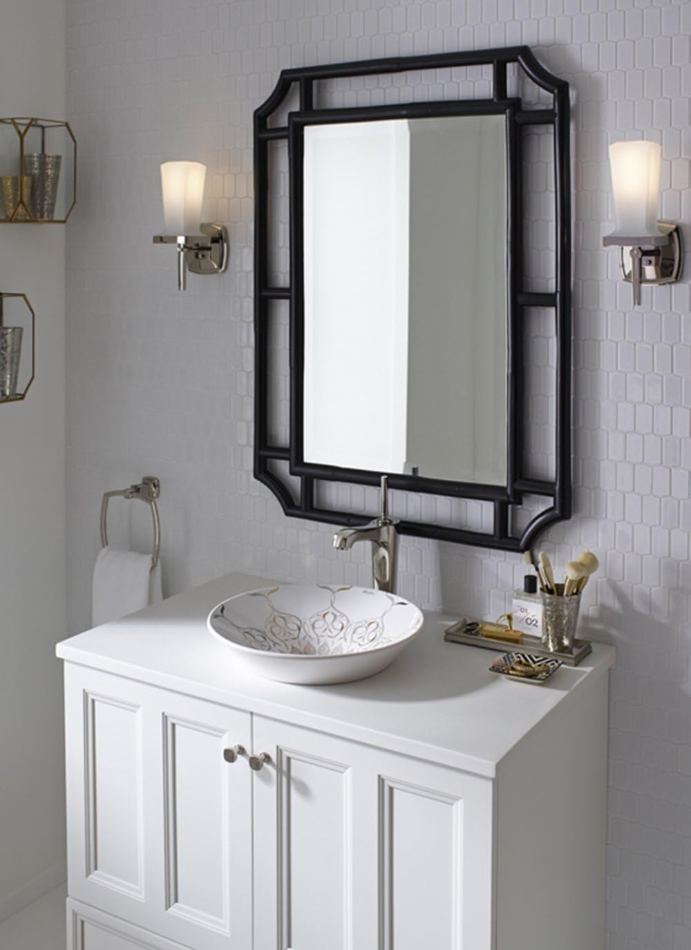 Kohler Wall Sconce by KOHLER, Single Wall Sconce, Margaux Collection, Vibrant Polished Nickel, K-16268-SN