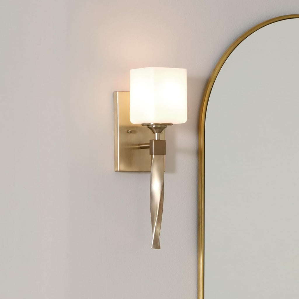 Kichler Marette Light Sconce, 5 inch 1 Light Sconce in Champagne Bronze, (16.25' H x 5.75' D x 5' W), 55000CPZ