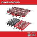 New Impact Sockets Set，Ratchet，3/8 Socket Set，For Milwaukee 48-22-9486 1/4'-3/8' Ratchet Socket Set W/Packout Case - 106pc