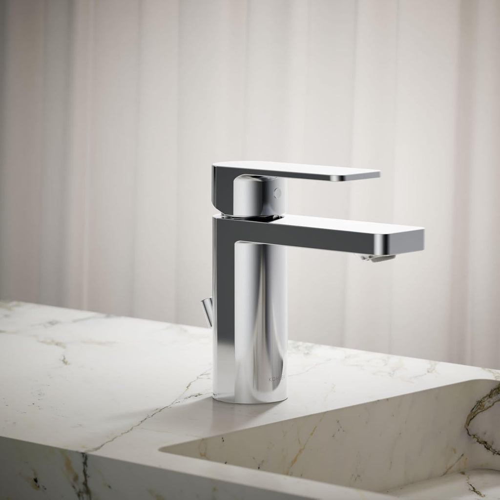 Kohler 23472-4K-CP Parallel Single-Handle 1.0 GPM Bathroom Sink Faucet, Polished Chrome