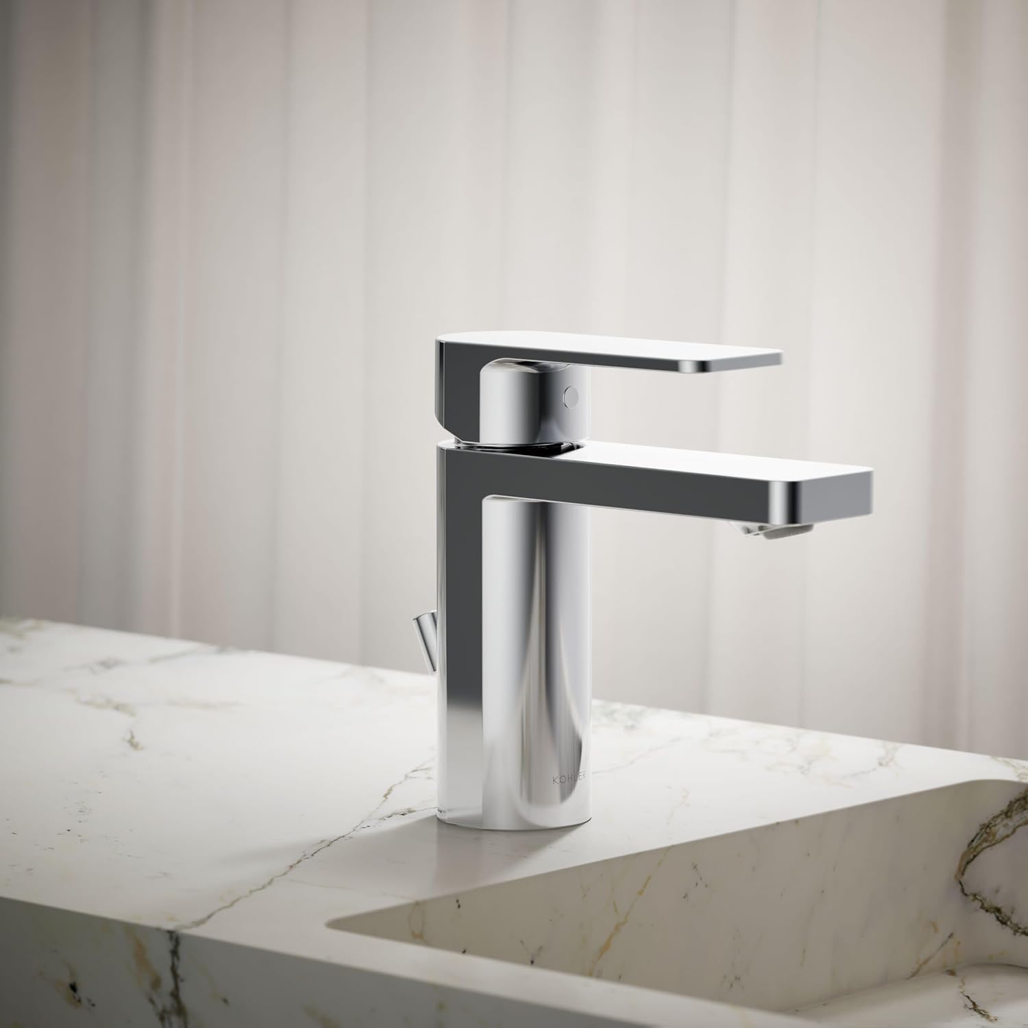 Kohler 23472-4K-CP Parallel Single-Handle 1.0 GPM Bathroom Sink Faucet, Polished Chrome