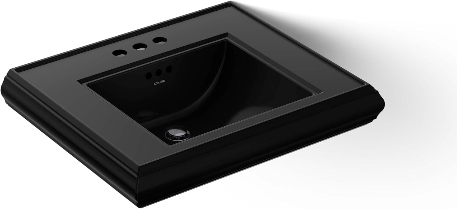 KOHLER Memoirs® pedestal/console table bathroom sink basin with 4' centerset faucet holes