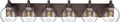 Oil Rubbed Bronze Bathroom Light Fixtures, 6-Light Bathroom Vanity Lights Over Mirror with Globe Clear Glass Shade, 38 Inch Modern Sconces Wall Lighting, VL195-ORB-6