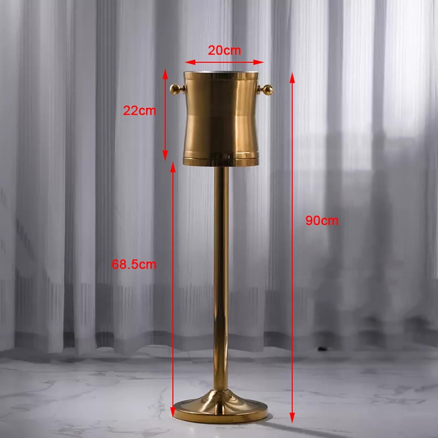 Ice Container Ice Bucket Drink Cooler with Stand for Parties, Stainless Steel Ice Bucket and Stand Set, Holds Beer, Wine, Champagne and More Wine Beer Champagne Bucket