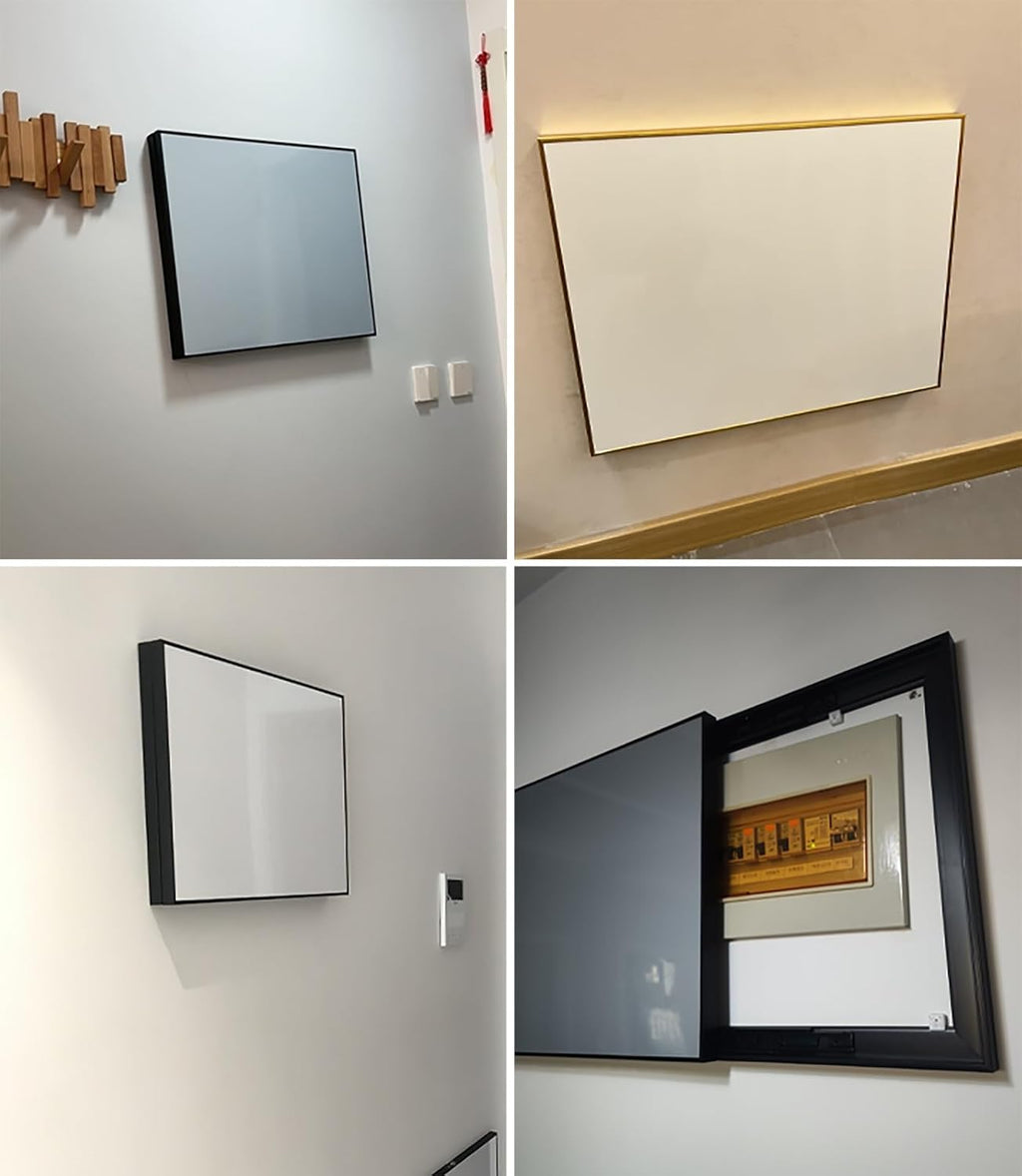Electrical Panel Cover Push-Pull Electrical Panel Cover Wall Hanging, Solid Color Fuse Box Cover Room Decor, Breaker Box Cover Hide Meter Box, for Home/Office(Green,WXL-70 x 50CM-27.6x19.7)