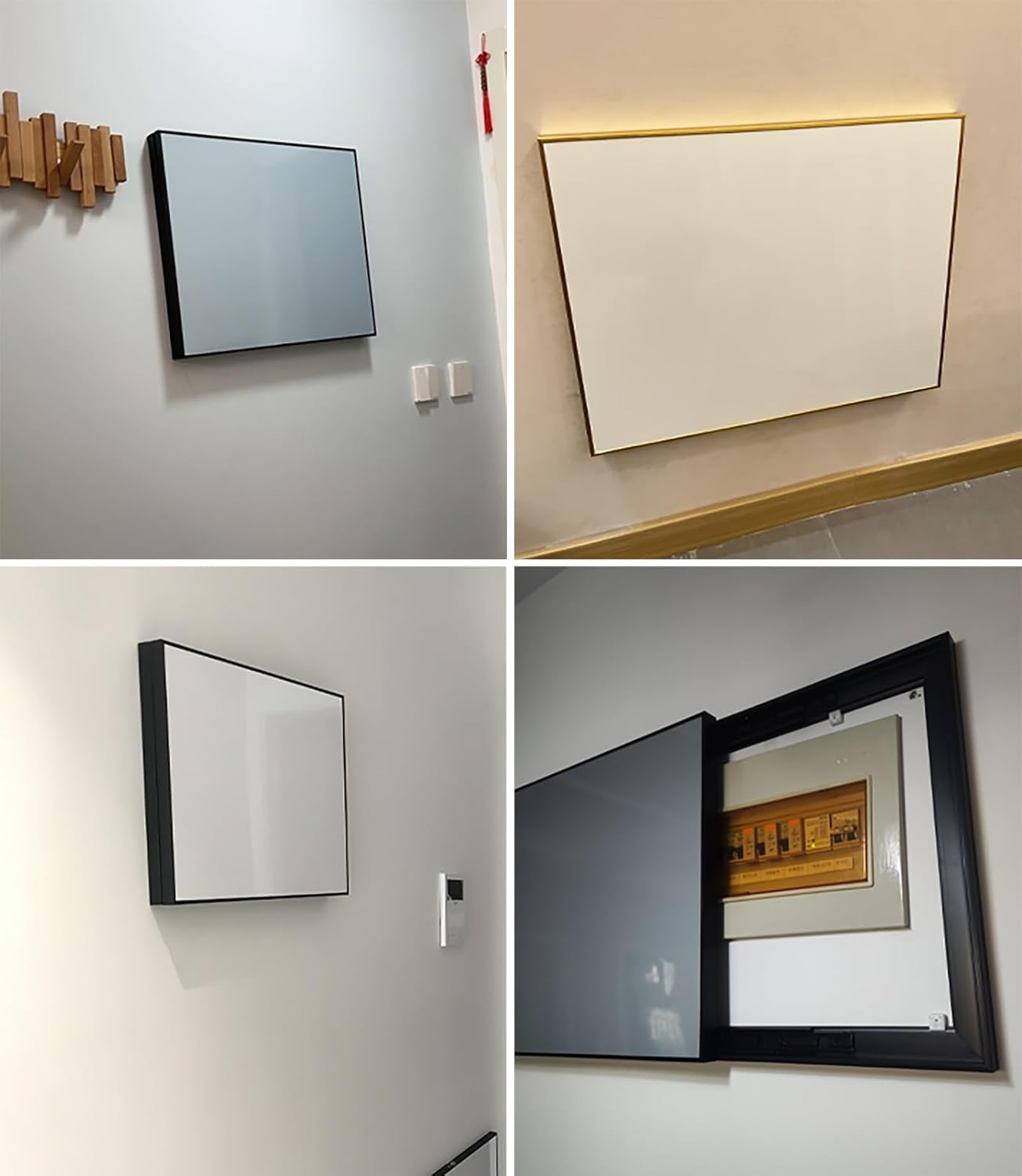 Electrical Panel Cover Push-Pull Electrical Panel Cover Wall Hanging, Solid Color Fuse Box Cover Room Decor, Breaker Box Cover Hide Meter Box, for Home/Office(Brown,WXL-70 x 50CM-27.6x19.7)