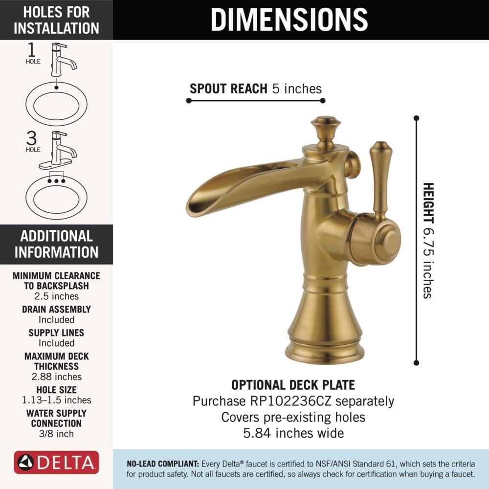 Cassidy Single Handle Channel Bathroom Faucet