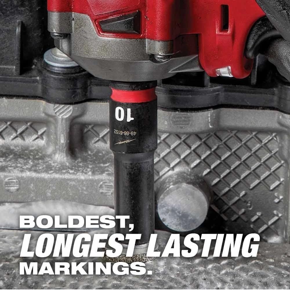 New 49-66-6803 for Milwaukee Impact Duty 1/2' Drive Metric Deep Well Socket Set Non-slip hex geometry with Removable Tray - 16pc