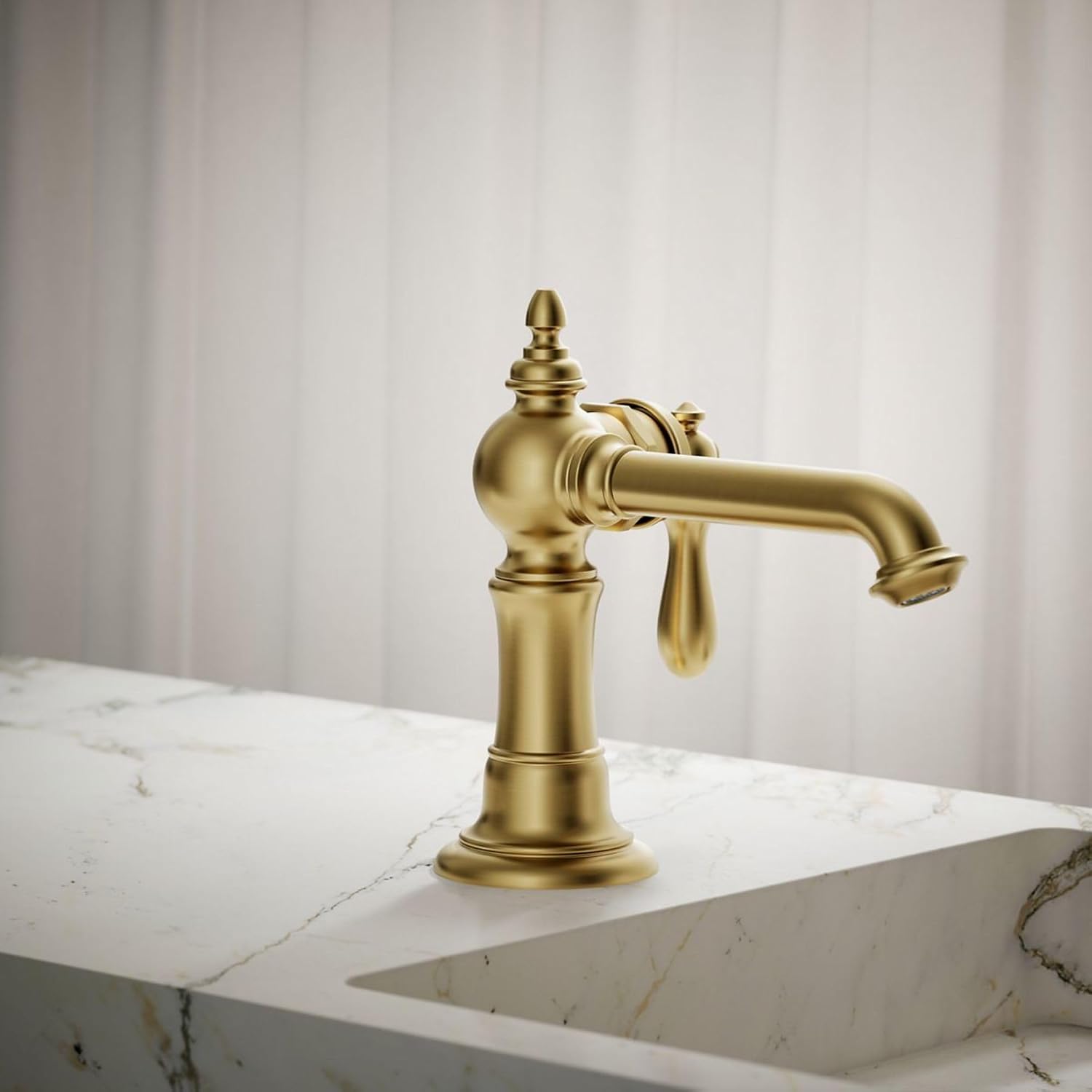 Kohler 72762-9M-2MB Artifacts® Single-Handle Bathroom Sink Faucet, 1.2 gpm, Vibrant Brushed Moderne Brass